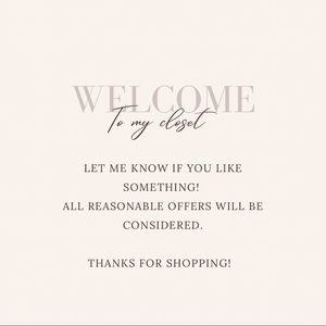 Welcome to my Closet!